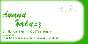 amand halasz business card